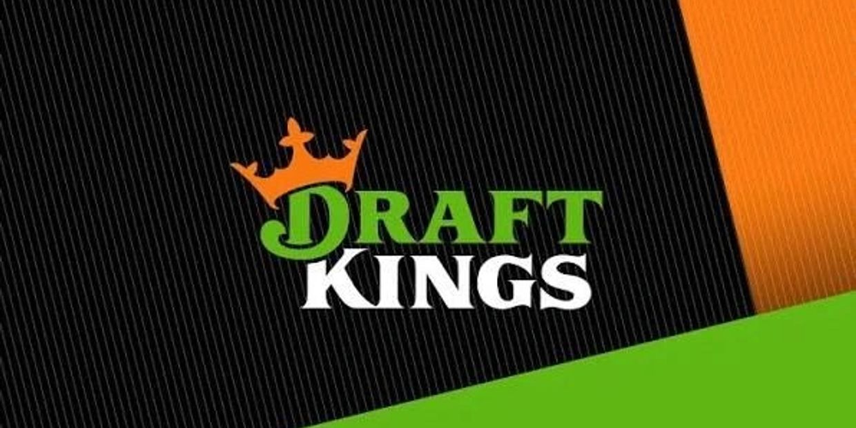 DraftKings logo with green, orange, and black design elements.
