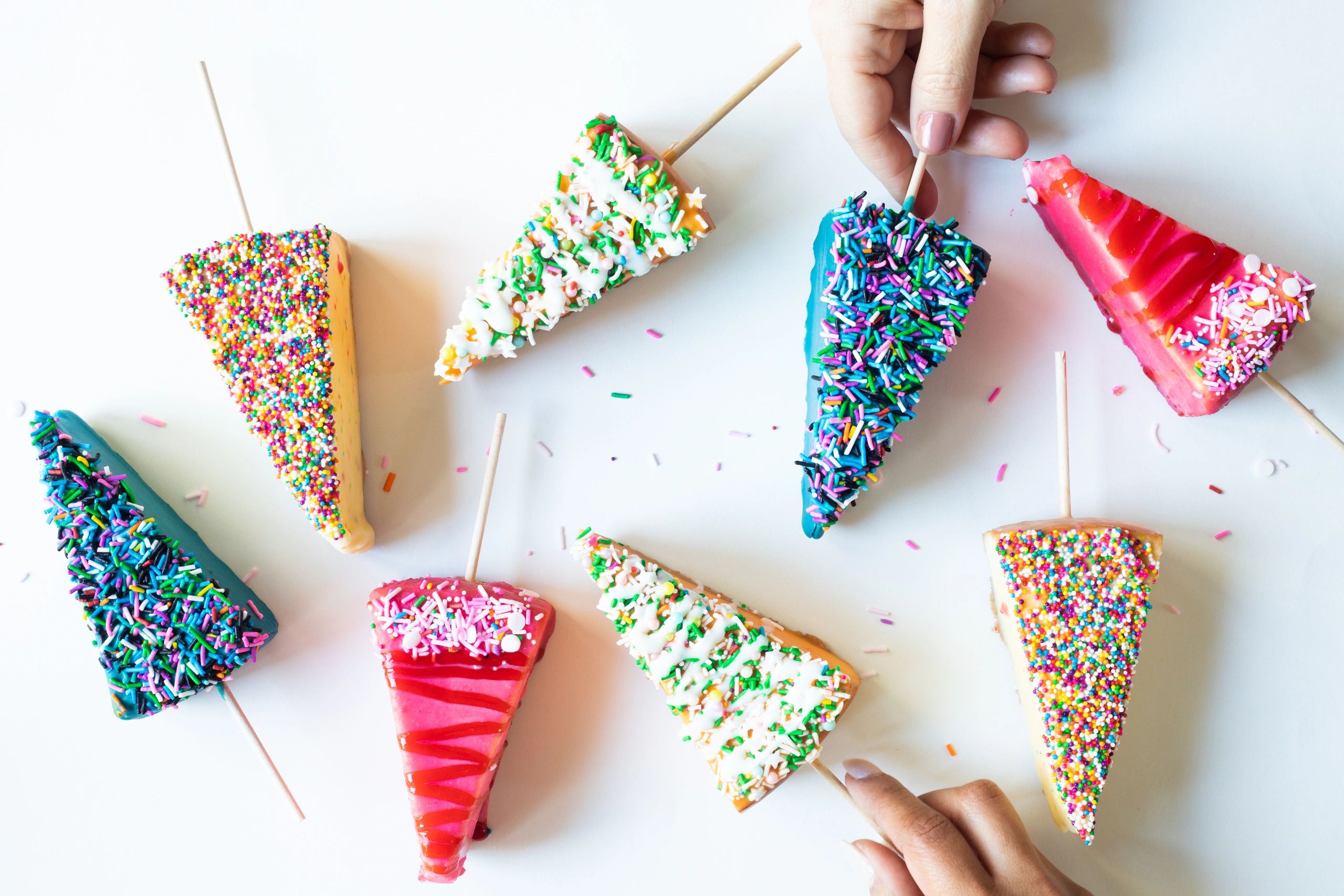 hand dipped cheesecake dessert truck drop off catering dipping station