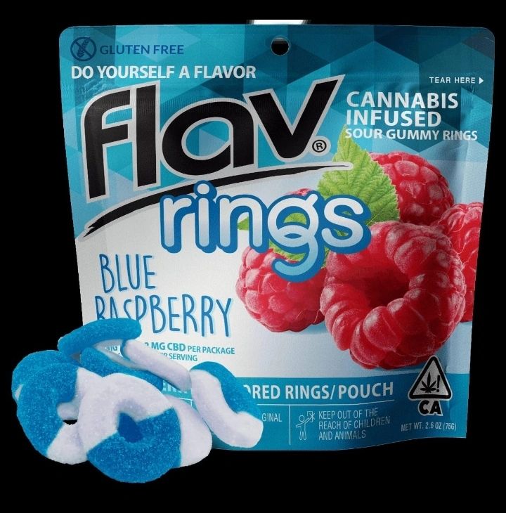 Flav THC gummies 1000mg Blue Raspberry