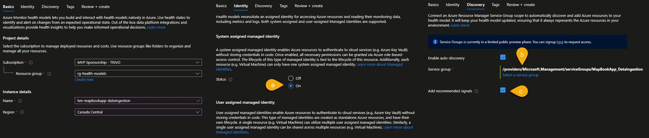 create a new Azure Health Model