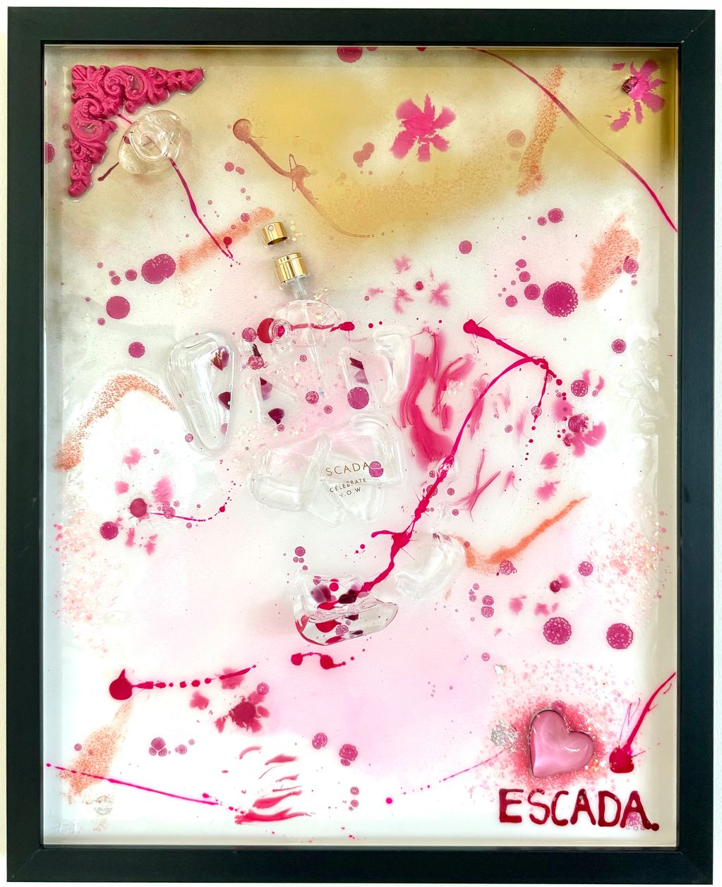 Escada Celebrate perfume art broken bottle art bottle resin art unique luxury gift for women oman