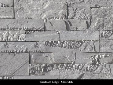 Coronado Stone_Manufactured Stone_Sawtooth Ledge_Silver ash_Americas Stone Company_Houston