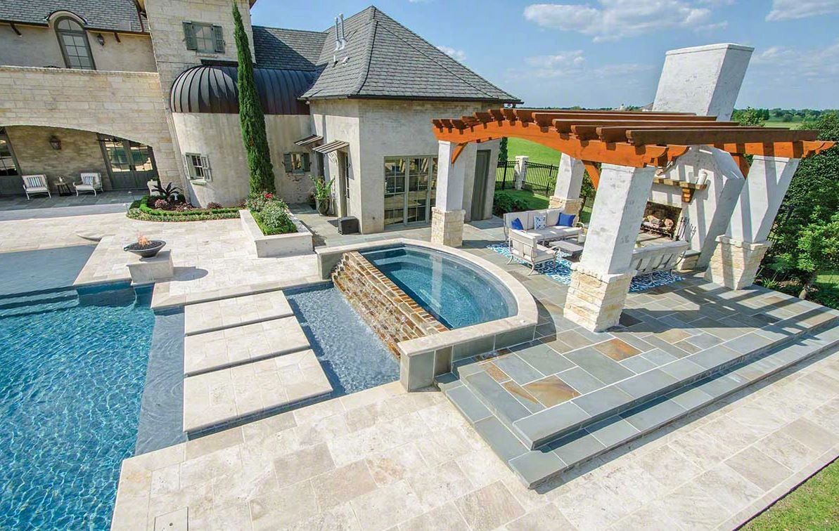 Tuscany Beige Versailles Travertine Paver Patio Deck Natural Stone Outdoor Paver in Houston