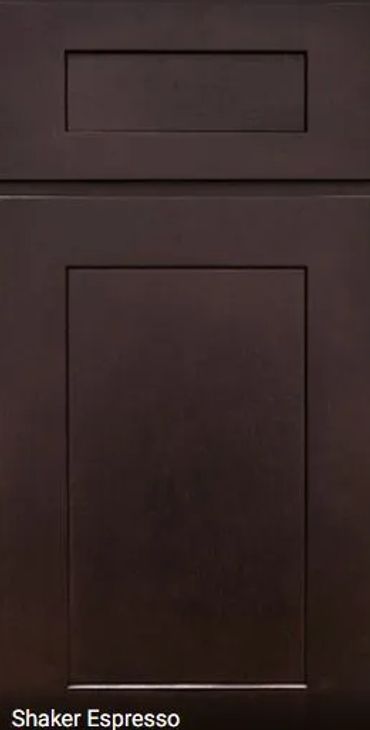 Shaker Espresso Wood Cabinets in Houston for Kitchen and Bath