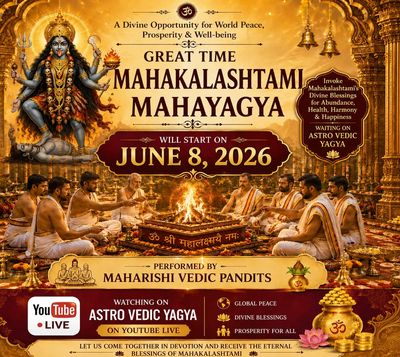 Maharishi Vedic Pandits performing Mahakalashtami Mahayagya on June 8, 2026.