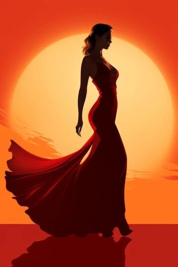 "Crimson Elegance at Sunset"