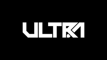 White stylized text 'ULTRA' on a black background.