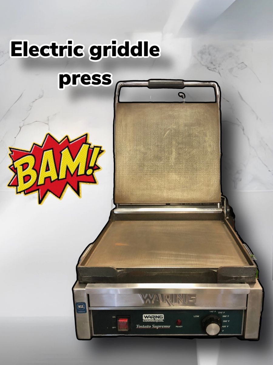 Electric counter top griddle press