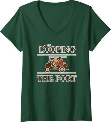 Looping the Fort Thanksgiving v neck shirt
