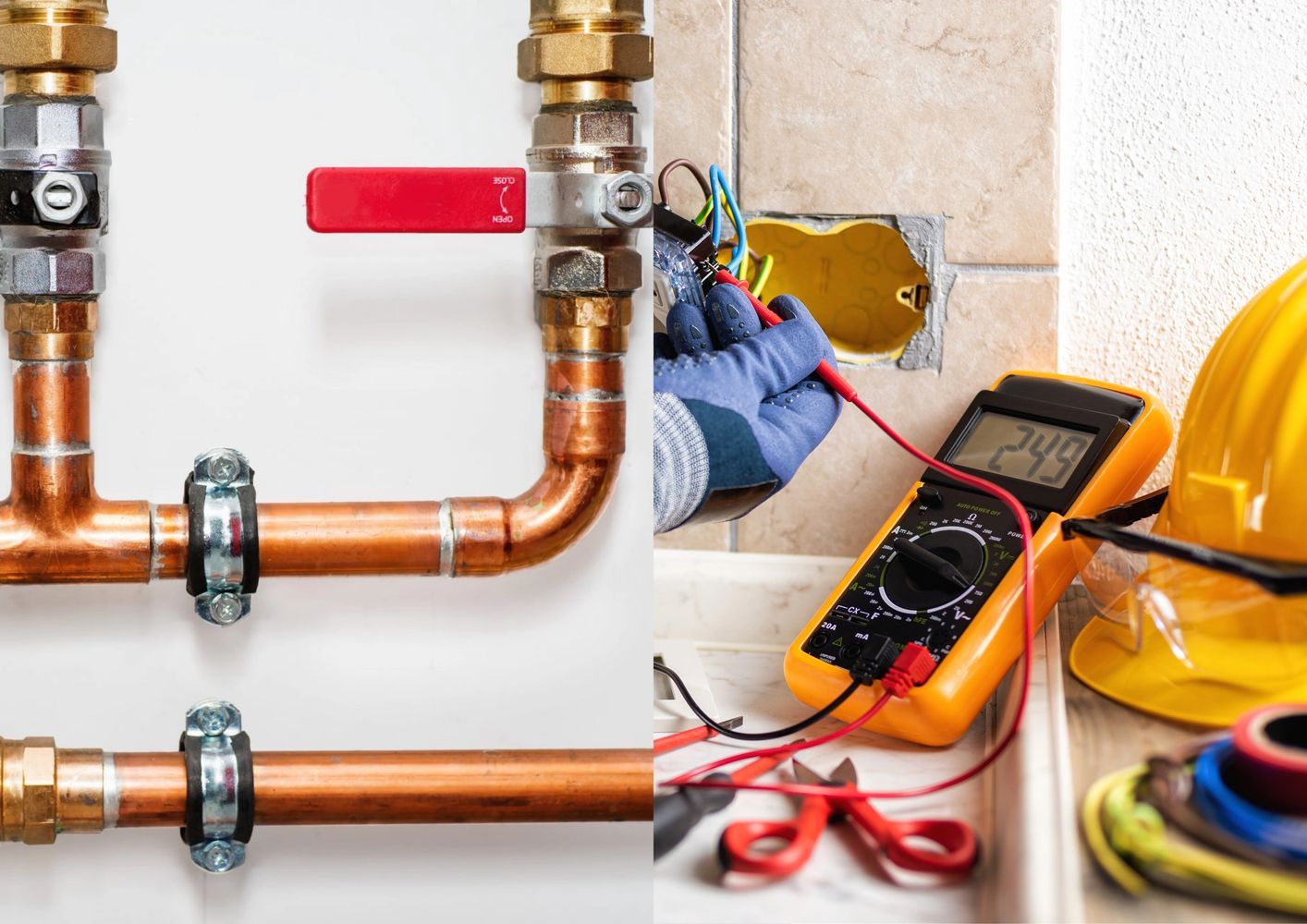 Person measuring wood with a tape measure during woodworking.
