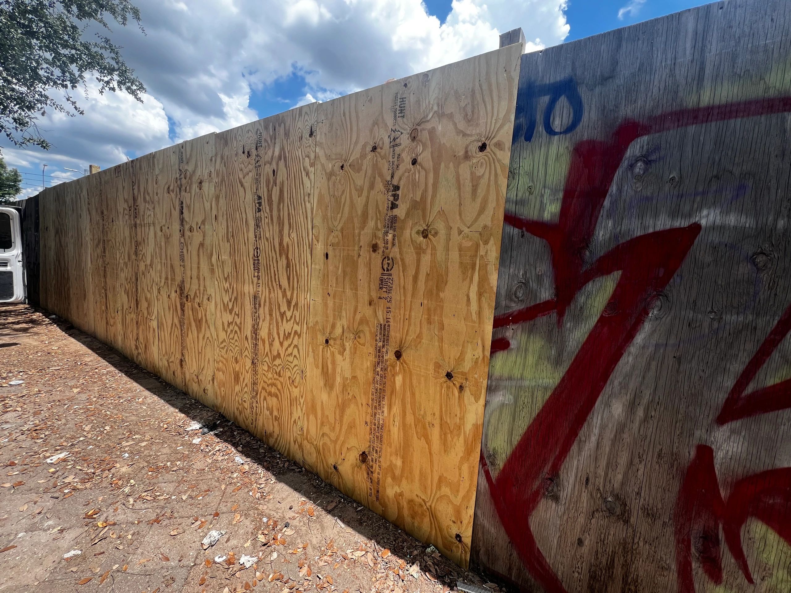 Replaced 8ft wood panels for property downtown Houston.