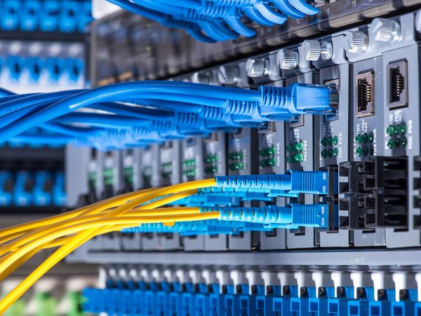 Fiber Optic cables and UTP Network cables 