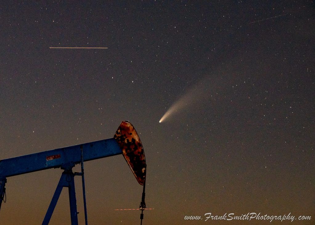 Comet C/2020 F3 NEOWISE provided a nice subject. The International Space Station also made an appear