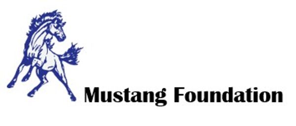 Blue mustang horse logo with 'Mustang Foundation' text.