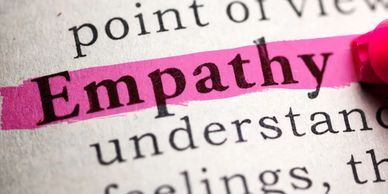 The word 'Empathy' highlighted in pink.