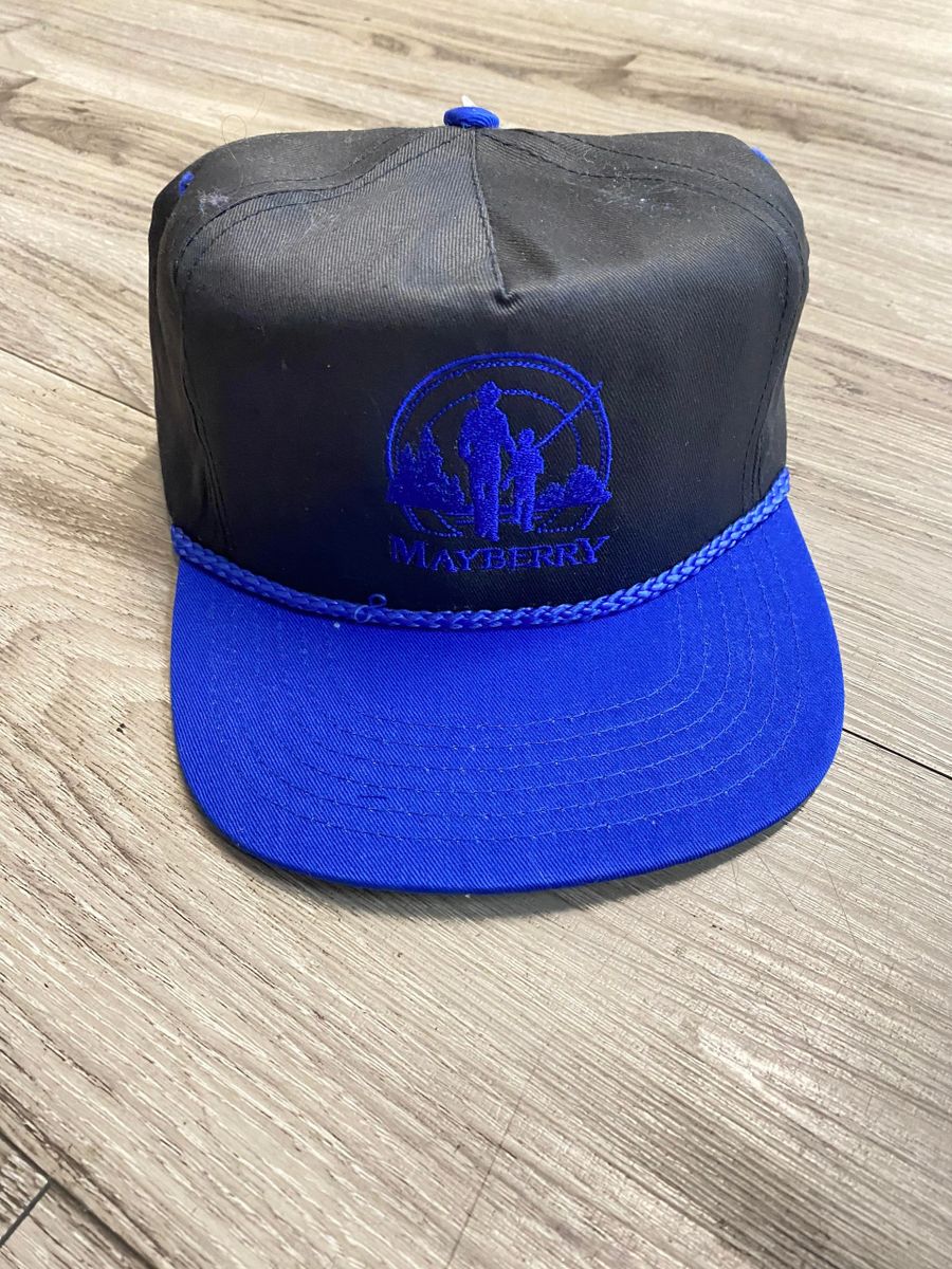 Mayberry Logo Hat Black w/Blue Bill