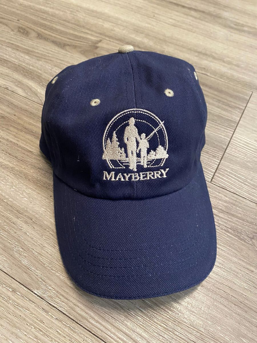 Mayberry Logo Hat Navy w/Tan Embroidery