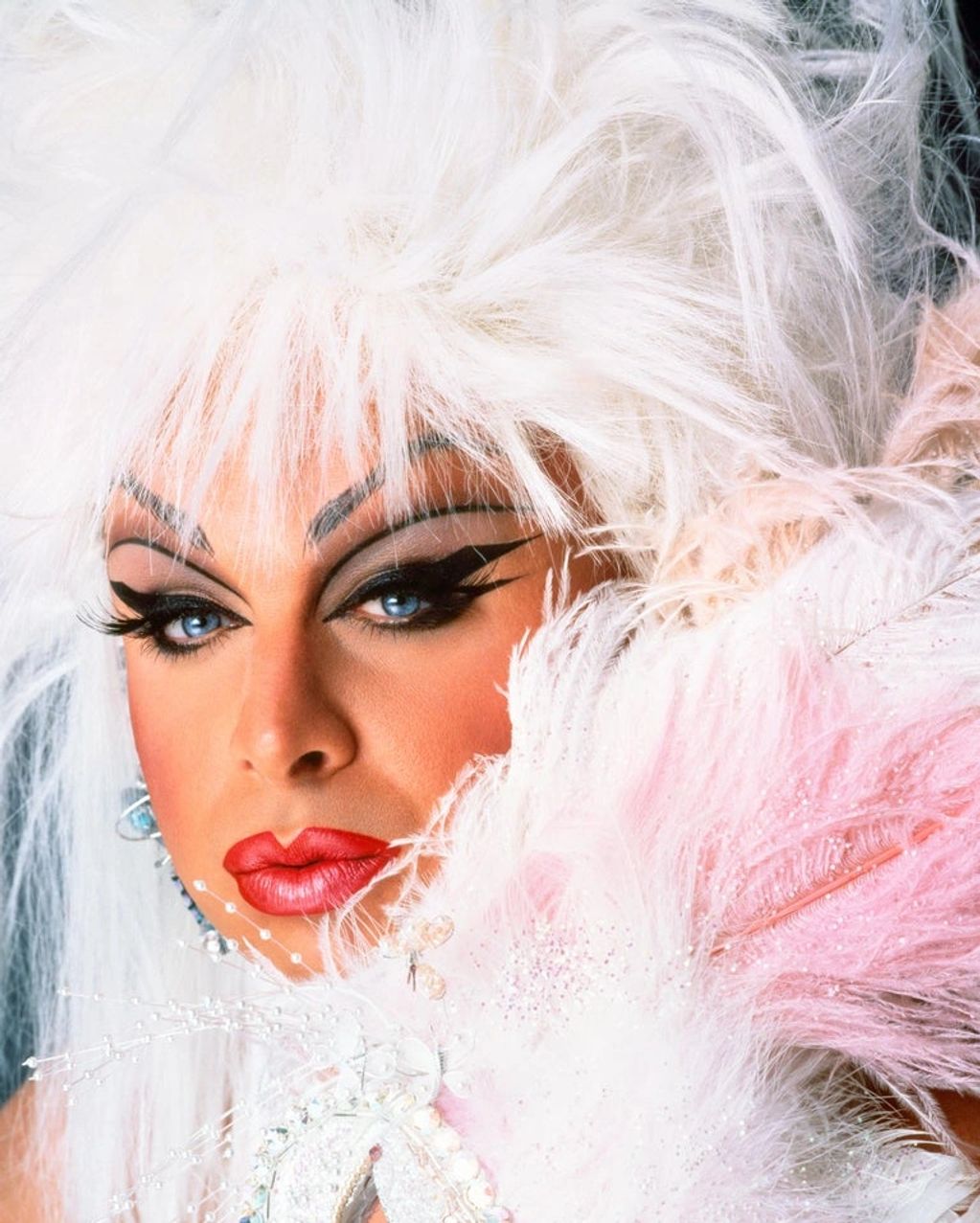 Dubbed by John Waters as "the most beautiful woman in the world, almost". Divine. Photo: Greg Gorman