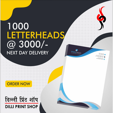 Letterheads Multicolor printing with 100 GSM bond paper