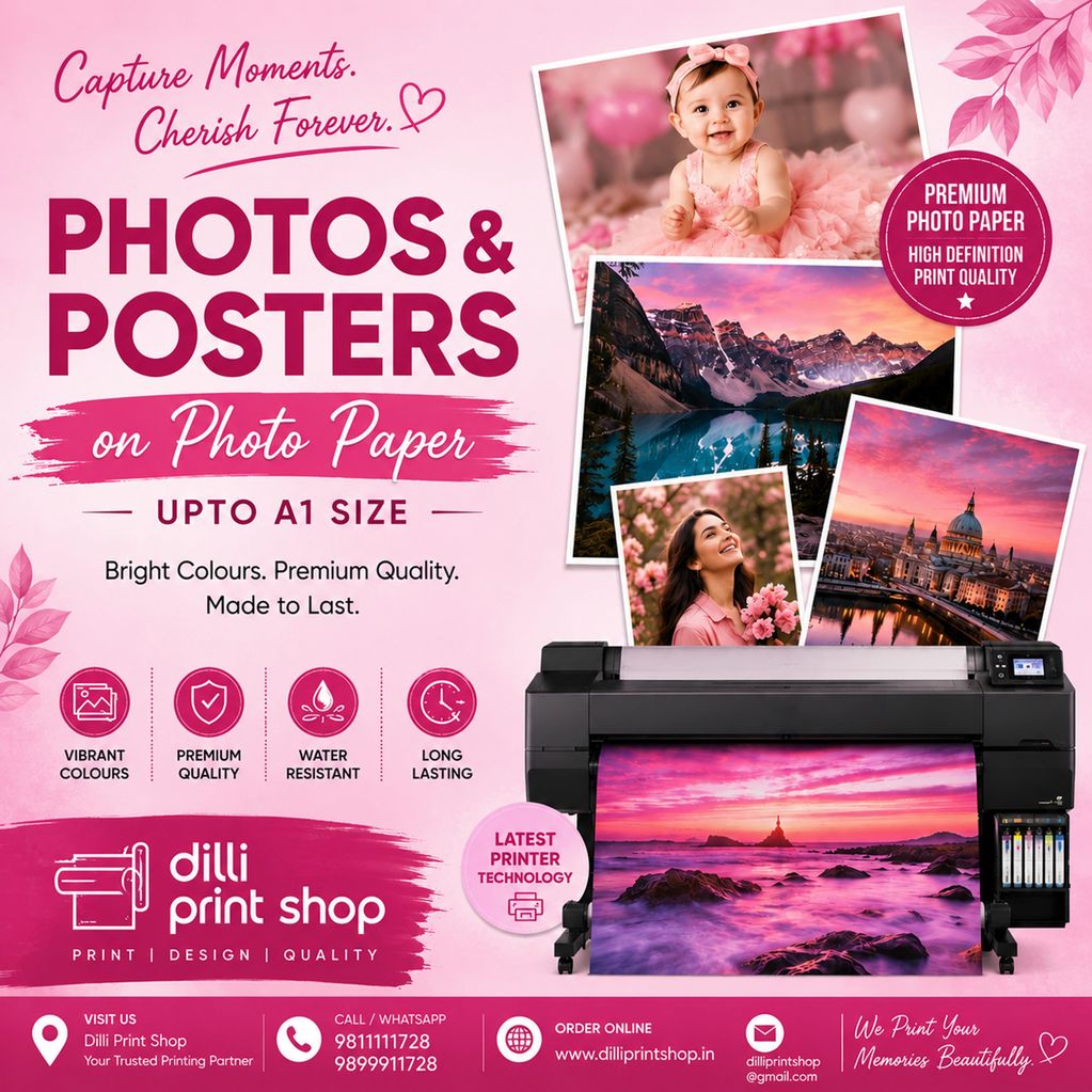 Photo & Poster Printing on Premium Photo Paper
