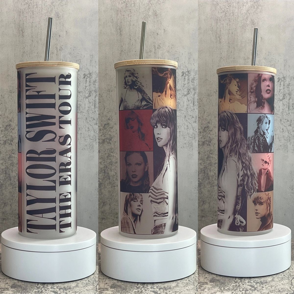 Taylor Swift Tumblers and Frosted Glass