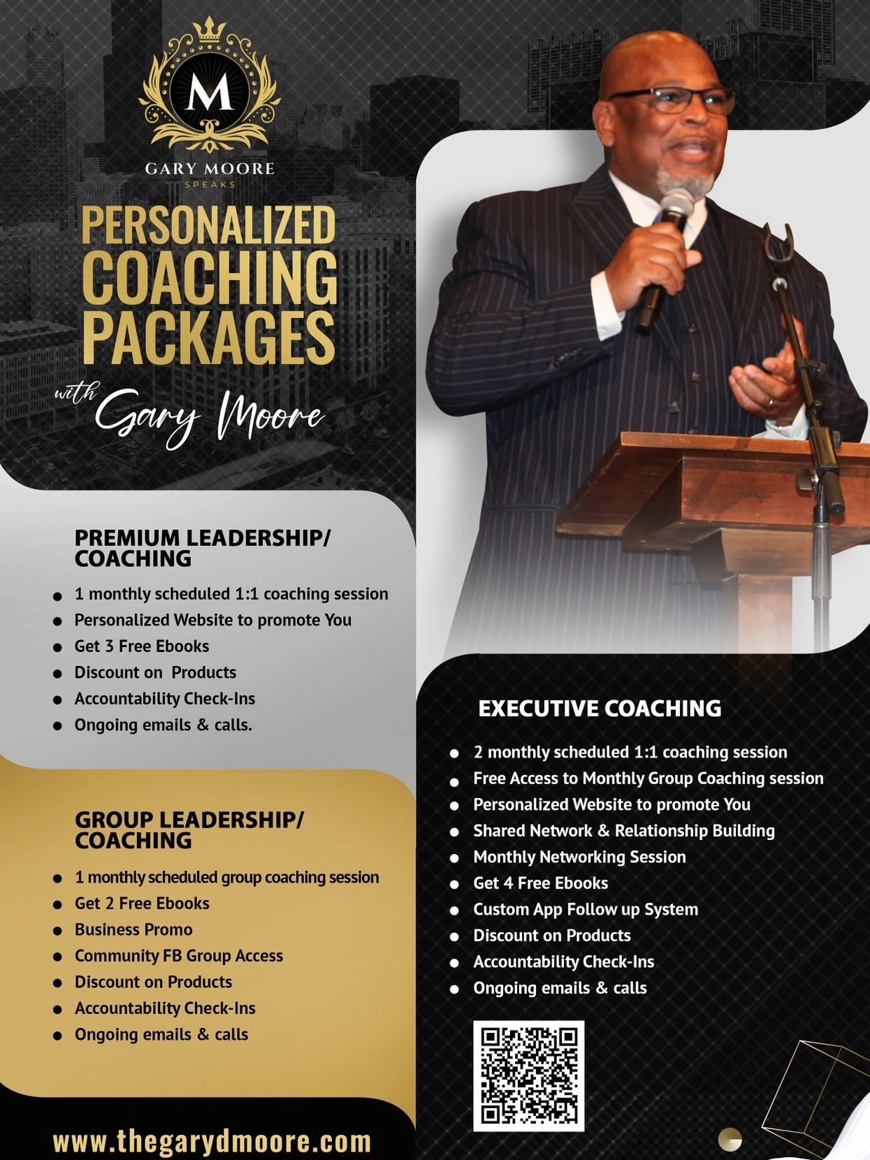 Leadership Coaching Packages with Gary Moore Speaks.