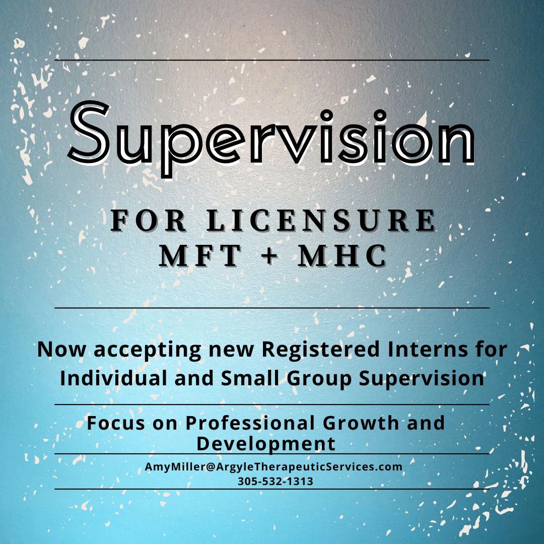 Meetyoursupervisor.com
Qualified Supervisor MFT and MHC license in Florida. Supervision LMFT LMHC