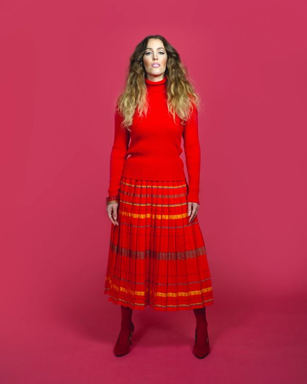 marie-clo in red over red background