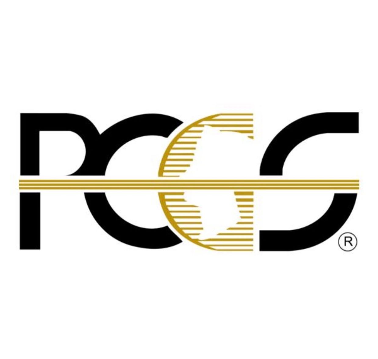 Professional logo with black and gold design.