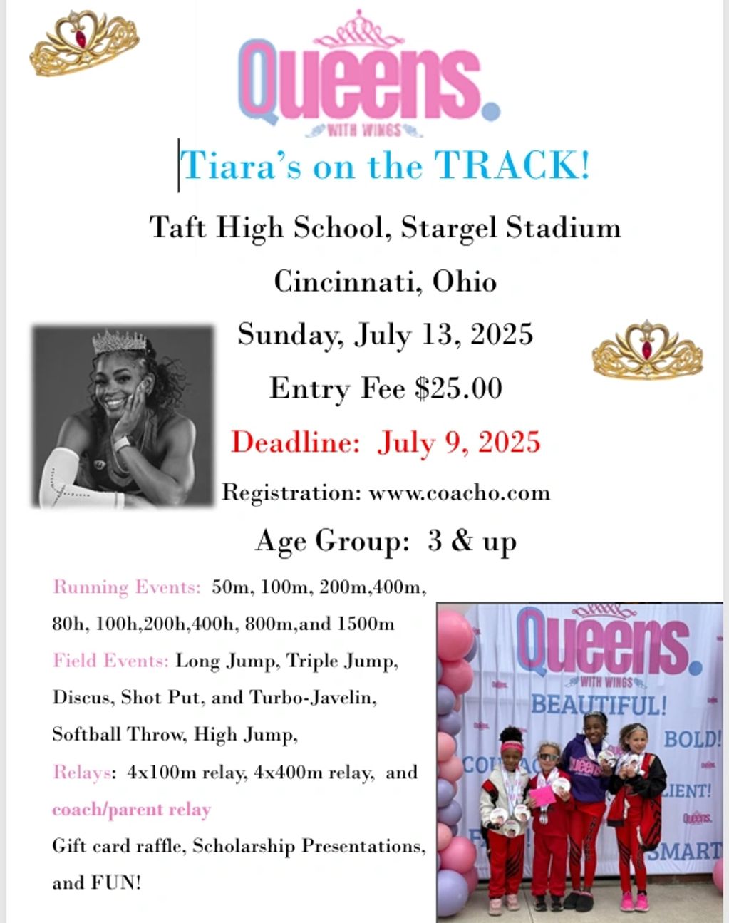 Registration is on coacho.com and athletic.net