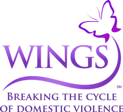 Purple Wings logo with butterfly symbol.