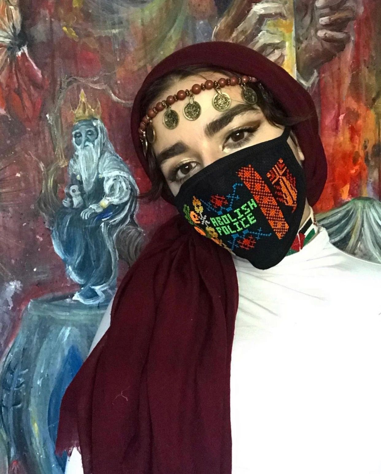 Palestinian Mask Tatreez