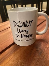 Mountain View Donut Factory Coffee Mug - Donut Worry Be Happy