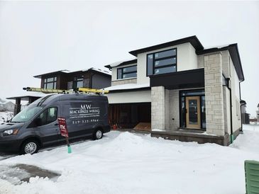 New build home with MacKenzie Wiring van 