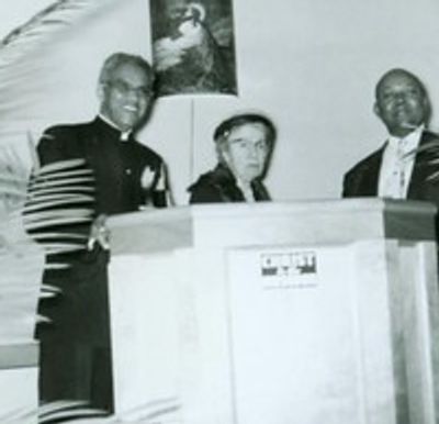 L to R - James Lark, Edith Baillie and Mr. Wilson