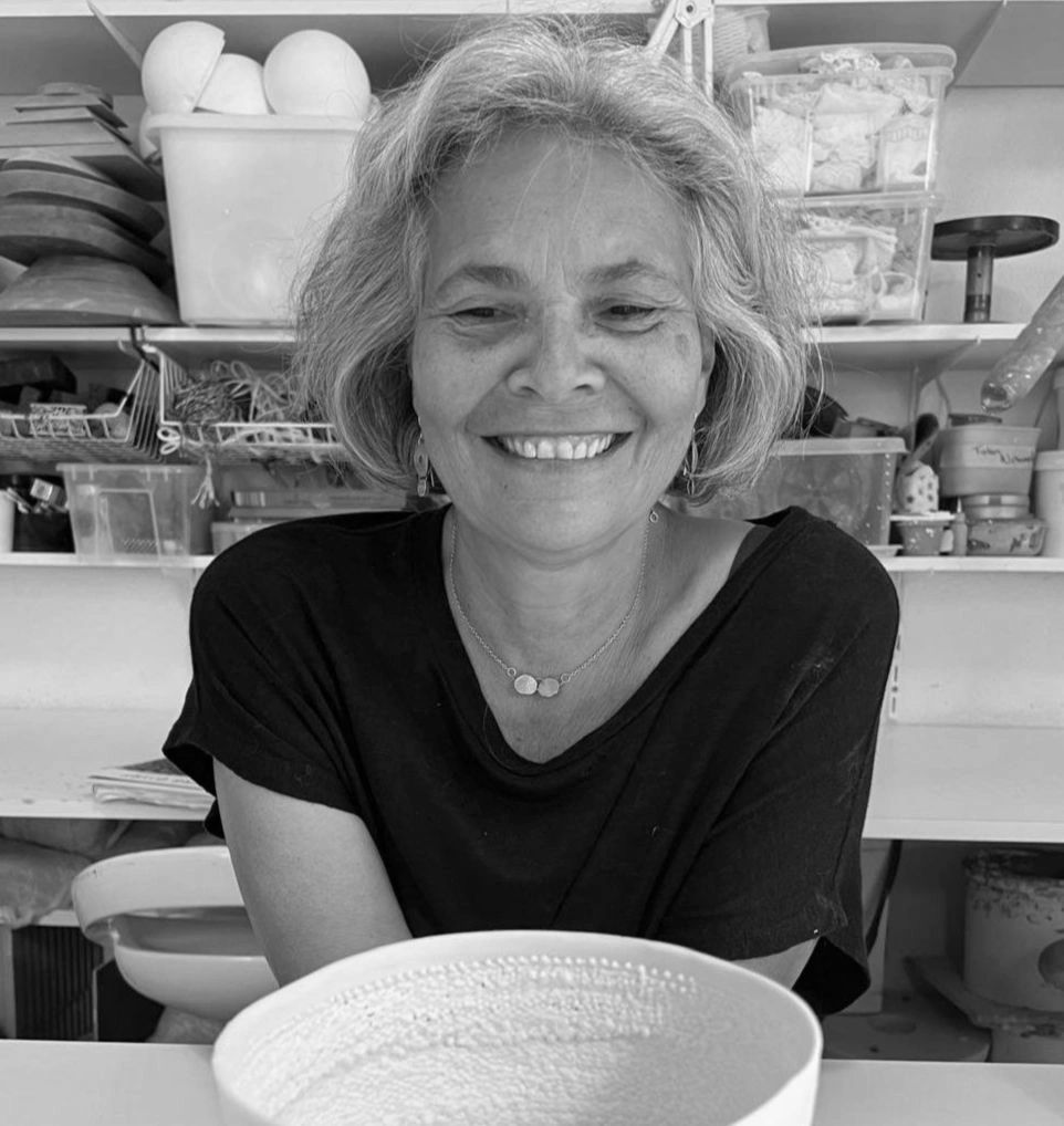 Fabienne Guyomarch in her ceramics studio, Veyrier, Switzerland