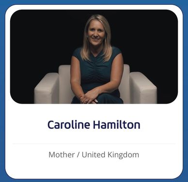 Portrait of Caroline Hamilton, a mother from the United Kingdom.