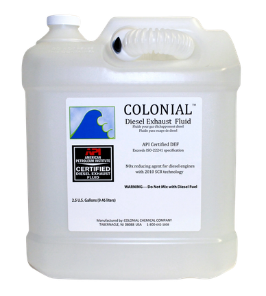 2.5-gallon API Certified Diesel Exhaust Fluid jug