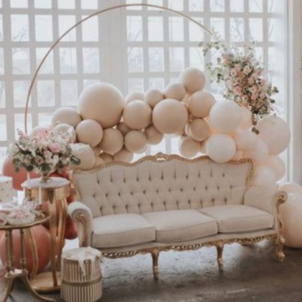 Loveseat rental, balloon garland, furniture rentals, balloon artist 