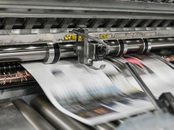Printing newspapers. Photo by Bank Phrom.