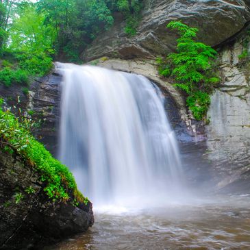 Waterfall, Waterfalls, North Carolina, Looking Glass Falls, 