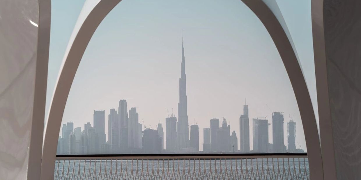 This Image is about Dubai Skyline with beautiful view of Burj Khalifa