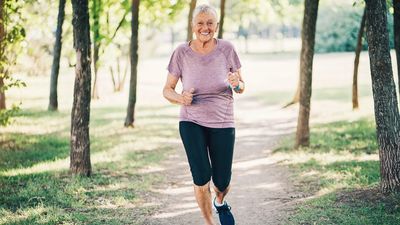 older lady running