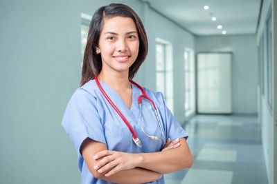 Nurse with stethoscope