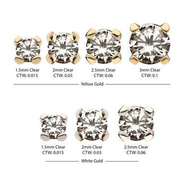 Lab Grown Diamonds 14KY and 14KW prong set