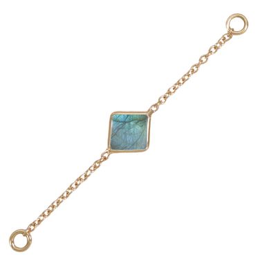 35mm Solid Gold Labradorite Accessory Chain
$150.00