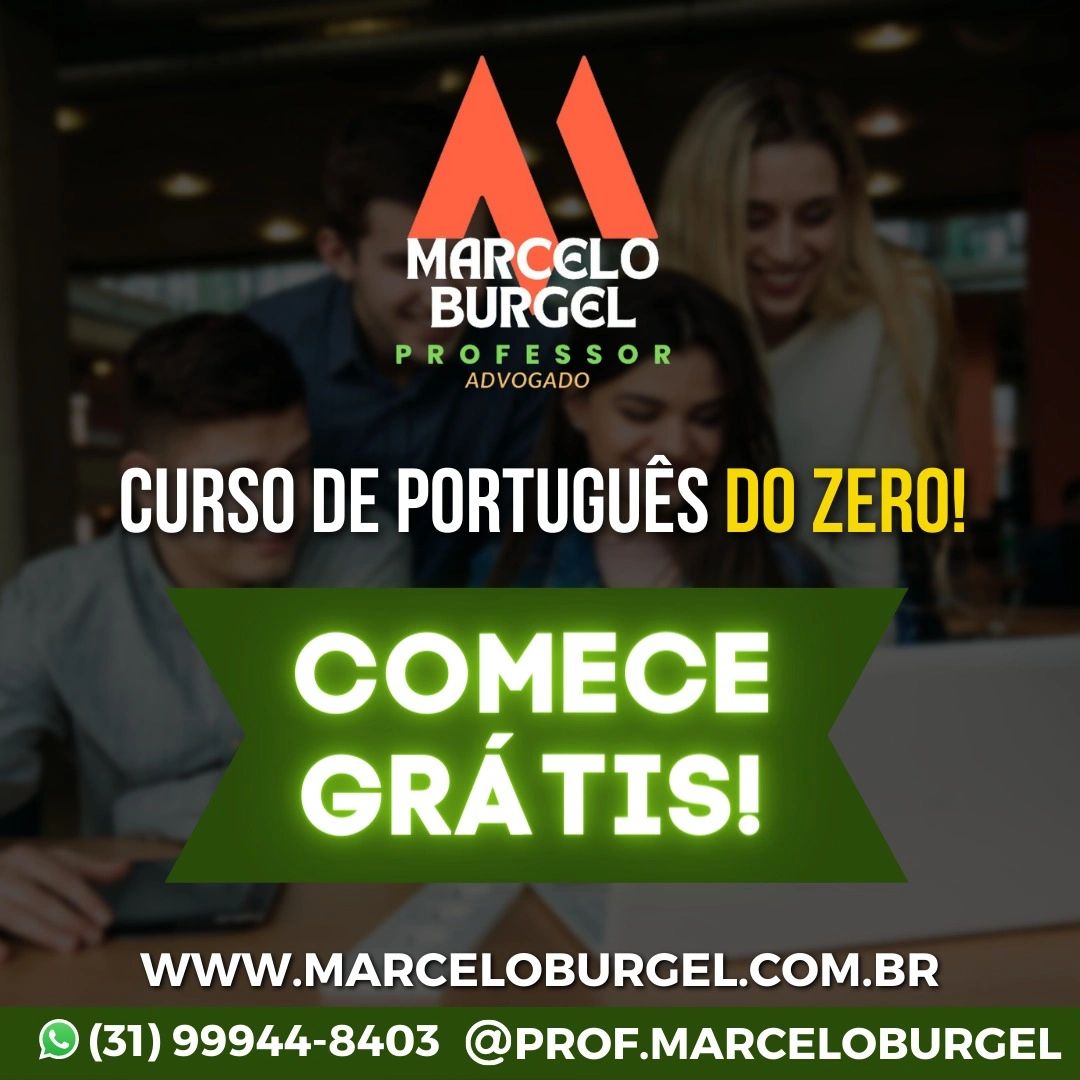 Curso de Português, Curso de Portugues, Português para Concursos, Curso Português do Zero, Grátis BH