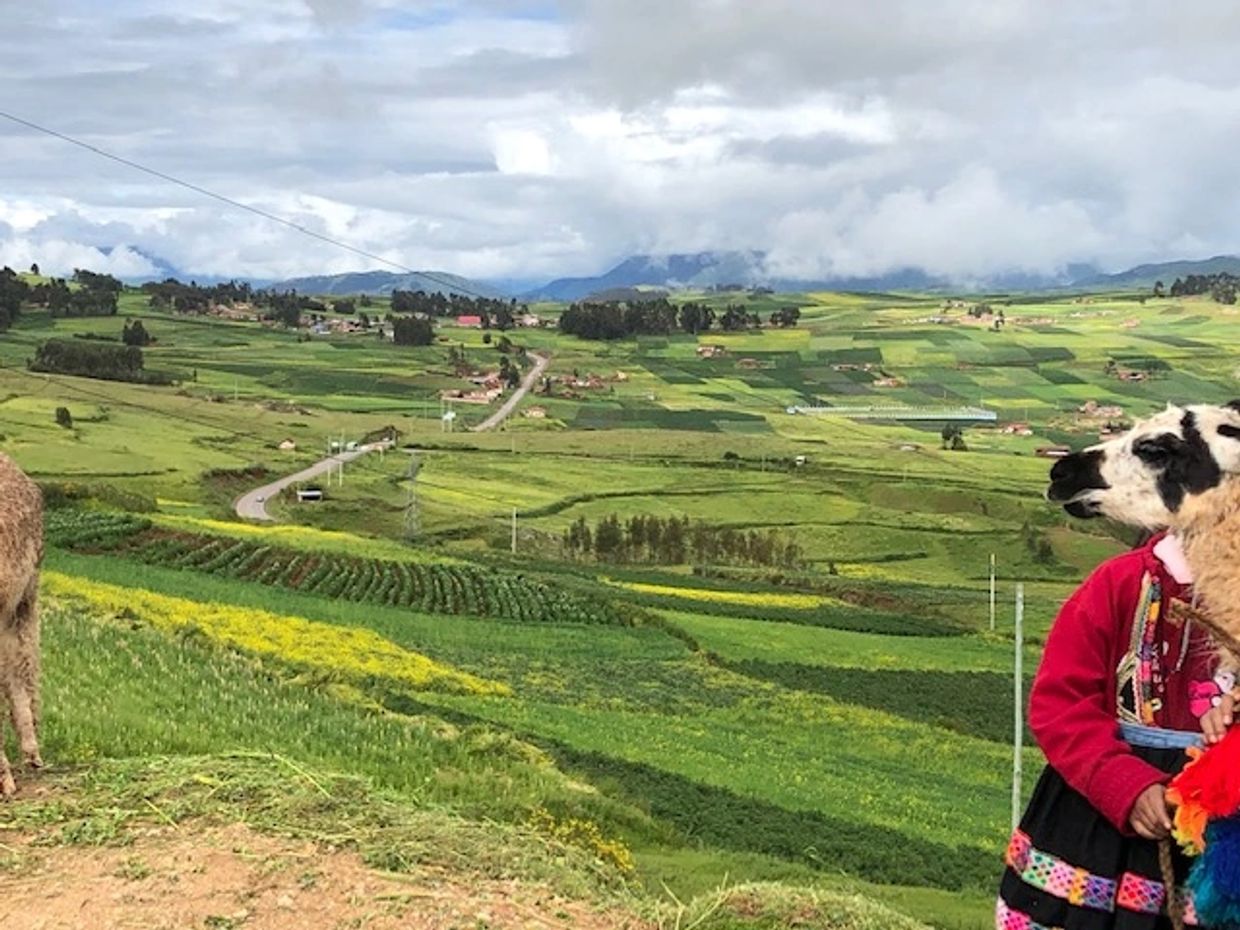 Sacred Valley near Cuzco Peru. Organic superfoods grow here. Might be healthiest on earth. Privilege