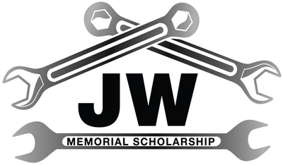 Jake Weitz Memorial Scholarship logo - 3 wrenches and initials JW.
