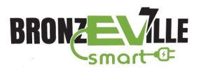 Logo with 'Bronzeville EVille smart' text.